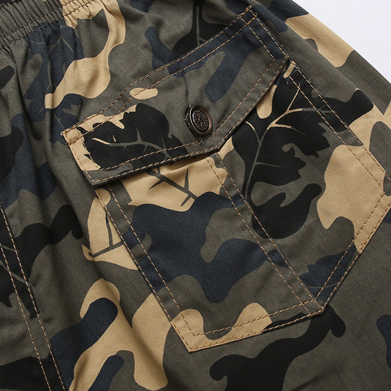 Summer Youth Men'S Camouflage Beach Five-Point Pants